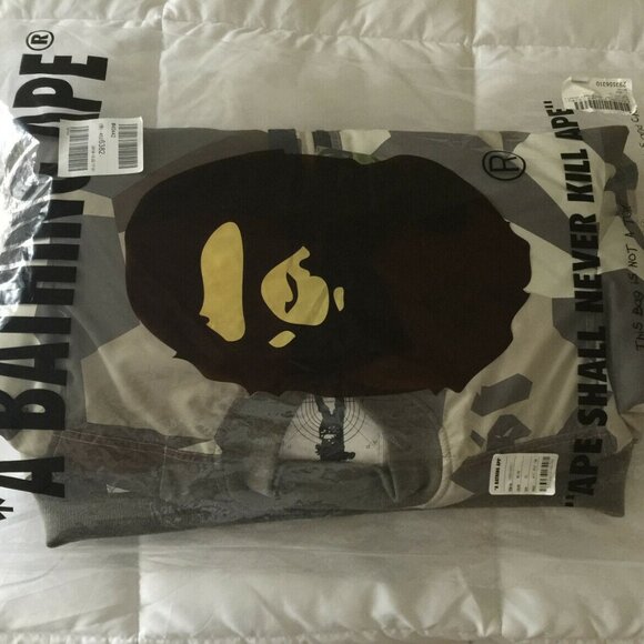 A BATHING APE BAPE MEN'S SPLINTER CAMO LIGHT BOMBER JACKET XL BRAND NEW 2018!!! - Picture 7 of 16